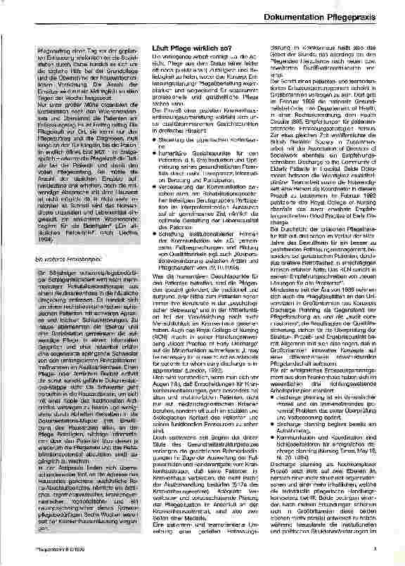 Vorschauseite 2: Discharge Planning in Großbritannien - Pflegeüberleitung in Deuschland Reflektionen anläßlich eines Studienaufenthaltes am Department of the Elderly am Addenbrookes Hospital in Ca…