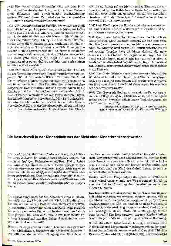 Vorschauseite 2: Pflegebericht aus einer Kinderklinik
