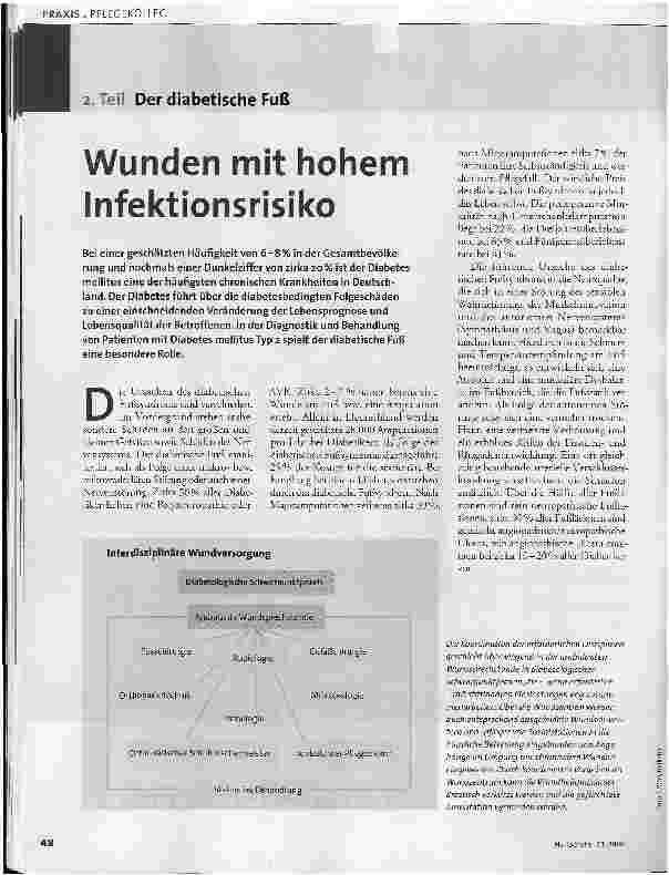 Vorschauseite 1: Wunden mit hohem Infektionsrisiko - 2. Teil Der diabetische Fuß