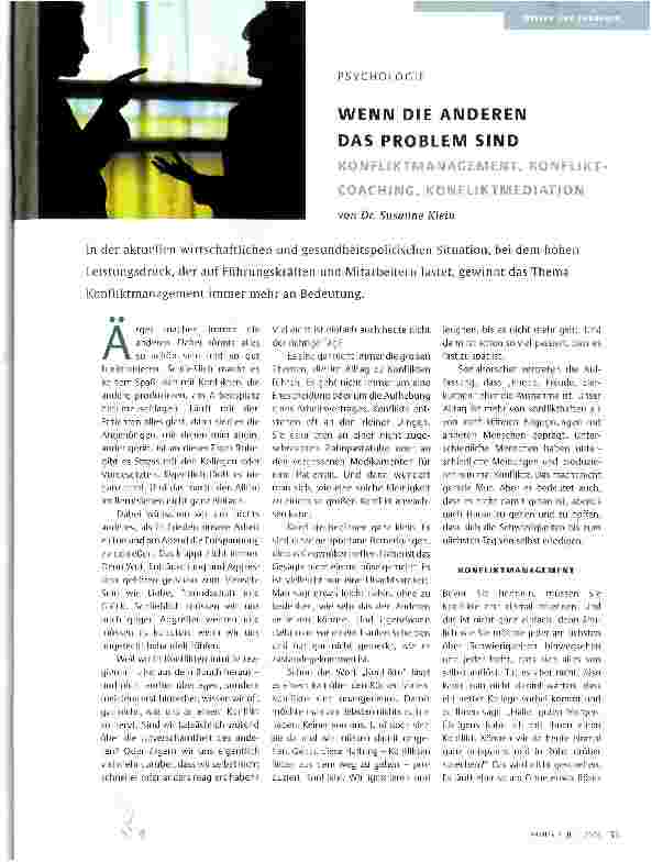 Vorschauseite 1: WENN DIE ANDEREN DAS PROBLEM SIND
