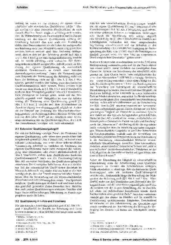 Vorschauseite 2: Die Novellierung des Wissenschaftszeitvertragsgesetzes