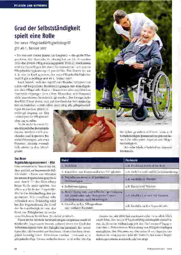 Vorschauseite 1: Grad der Selbstständigkeit spielt eine Rolle