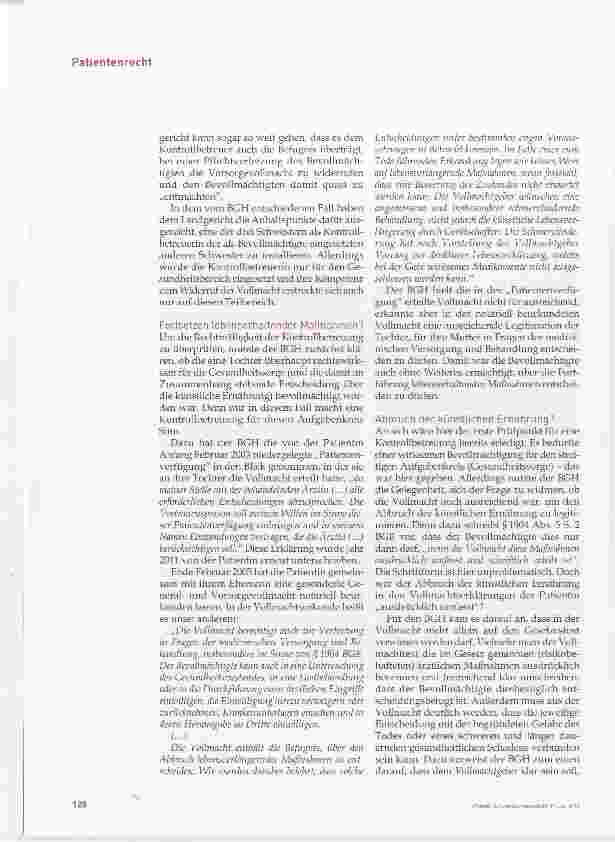 Vorschauseite 2: Anforderungen an Patientenverfügungen und Vorsorgungsvollmachten verschärft
