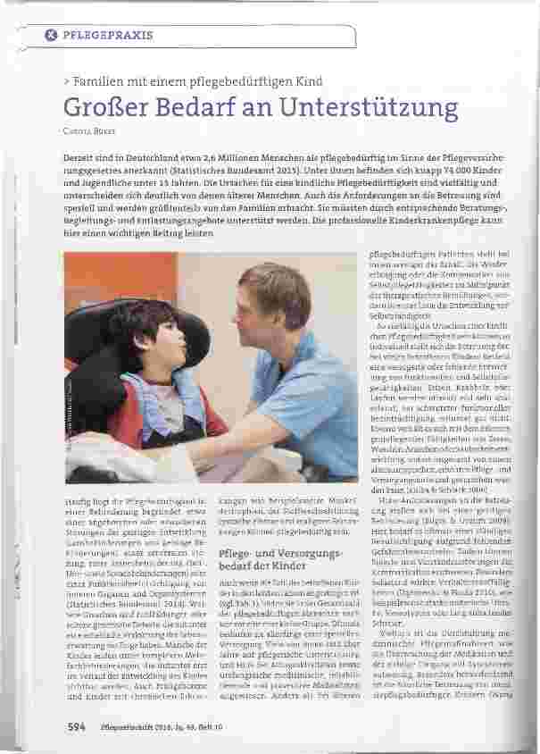 Vorschauseite 1: Großer Bedarf an Unterstützung