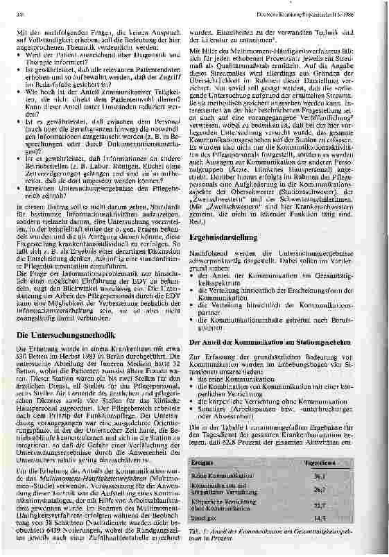 Vorschauseite 2: Kommunikation auf der Krankenhausstation