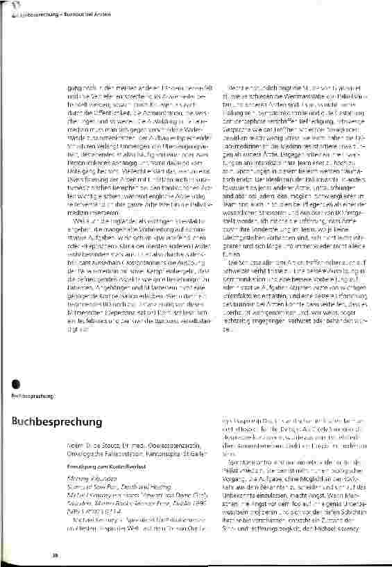 Vorschauseite 4: Burnout bei Ärzten