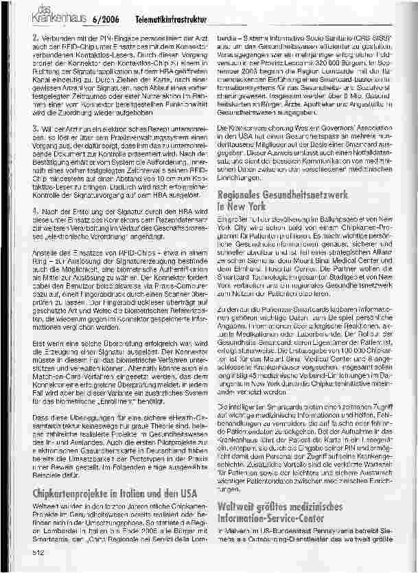 Vorschauseite 6: Sichere Telematikinfrastruktur im Gesundheitswesen