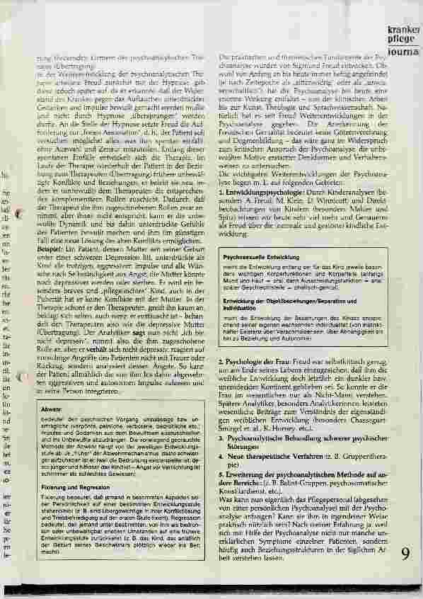 Vorschauseite 2: Was versteht man unter Psychoanalyse?
