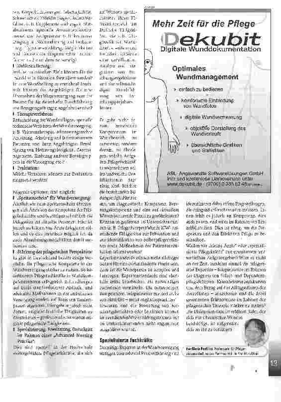 Vorschauseite 2: Wechsel der PerspektiveMehr Eigenständigkeit für Pflegekräfte in der Wundversorgung
