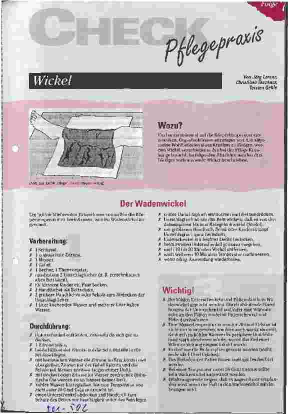 Vorschauseite 1: Check Pflegepraxis Wickel