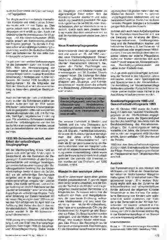 Vorschauseite 3: Die historische Entwicklung der Kinderkrankenpflege - Eine Darstellung mit Beispielen