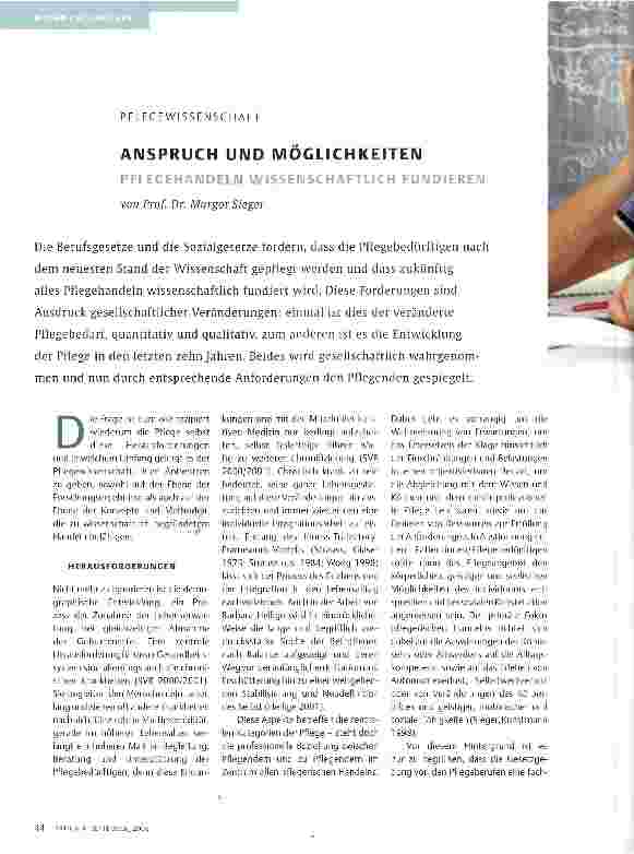Vorschauseite 1: ANSPRUCH UND MÖGLICHKEITEN