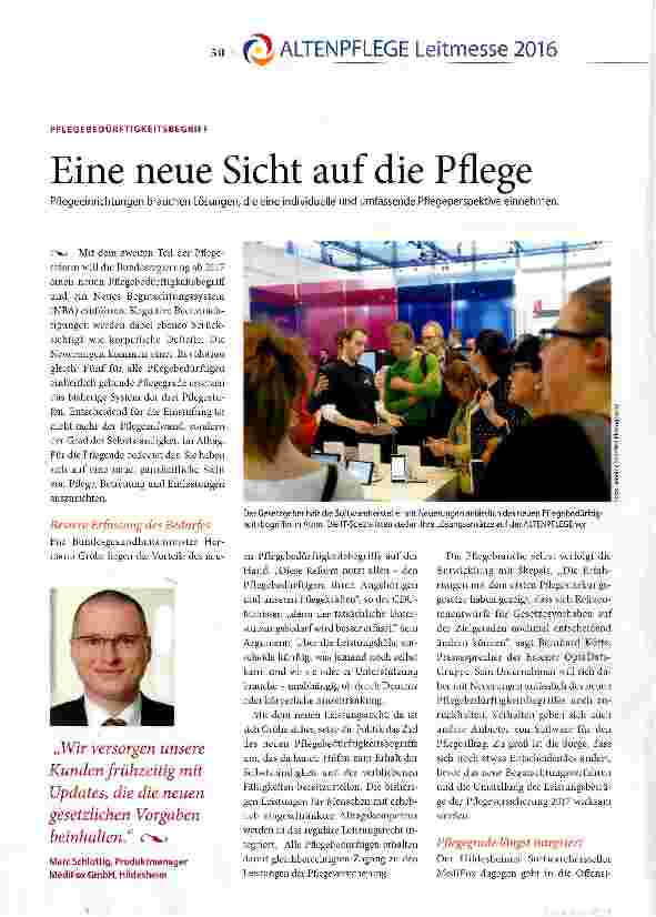 Vorschauseite 1: Eine neue Sicht auf die Pflege