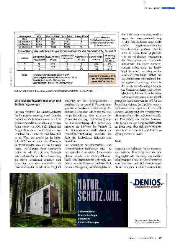 Vorschauseite 5: Gefährdungsprognose zur Risikominimierung bei der Planung von Forschungsgebäuden