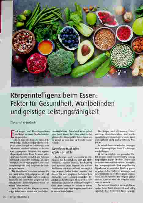 Vorschauseite 1: Körperintelligenz beim Essen: Faktor für Gesundheit, Wohlbefinden und geistige Leistungsfähigkeit