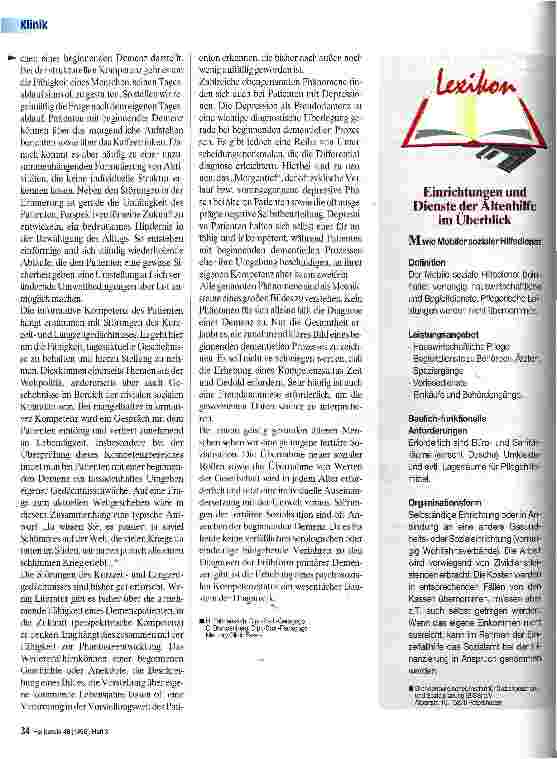 Vorschauseite 3: Frühsymptome der Demenz Überblick für die Pflege