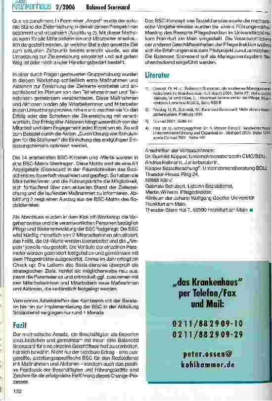 Vorschauseite 4: Eine Balanced Scorecard für den Klinischen Sozialdienst zur Prozess-Steuerung und Qualitätssicherung