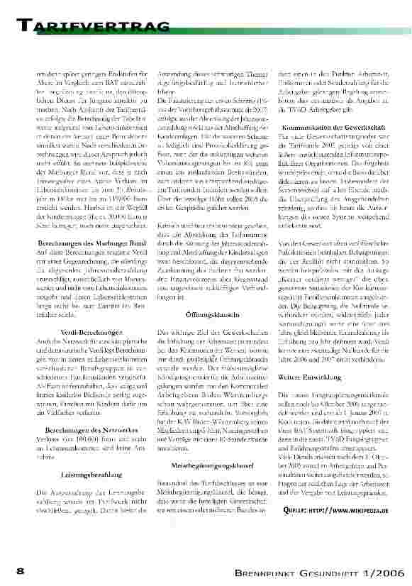 Vorschauseite 5: TVöD - DARSTELLUNG UND KRITIKEIN AUSZUG AUS DEM WIKIPEDIA-LEXIKON