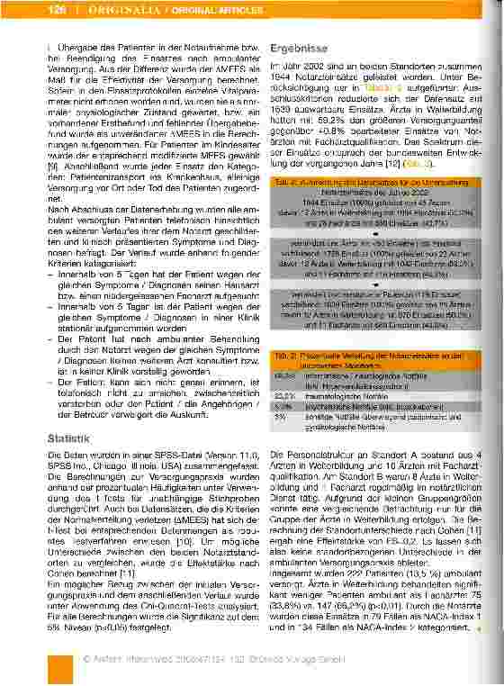 Vorschauseite 3: Ambulante Patientenversorgung durch den Notarzt: Qualifikationsmerkmal oder nur Fehleinsatz?