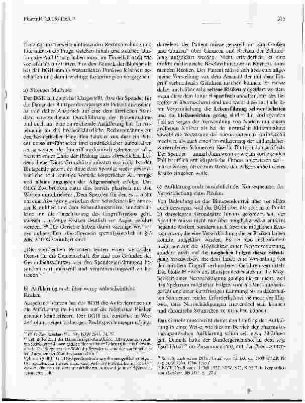 Vorschauseite 5: Anforderungen an die Aufklärung und Dokumentation bei der Blutspende und bei der Anwendung von Blutprodukten