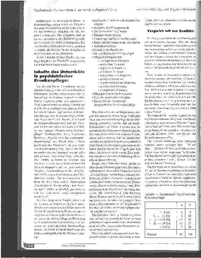 Vorschauseite 3: Psychiatrische Krankenpflegeausbildung: Ein regionaler Vergleich