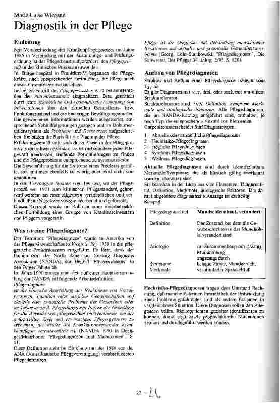 Vorschauseite 1: Diagnostik in der Pflege
