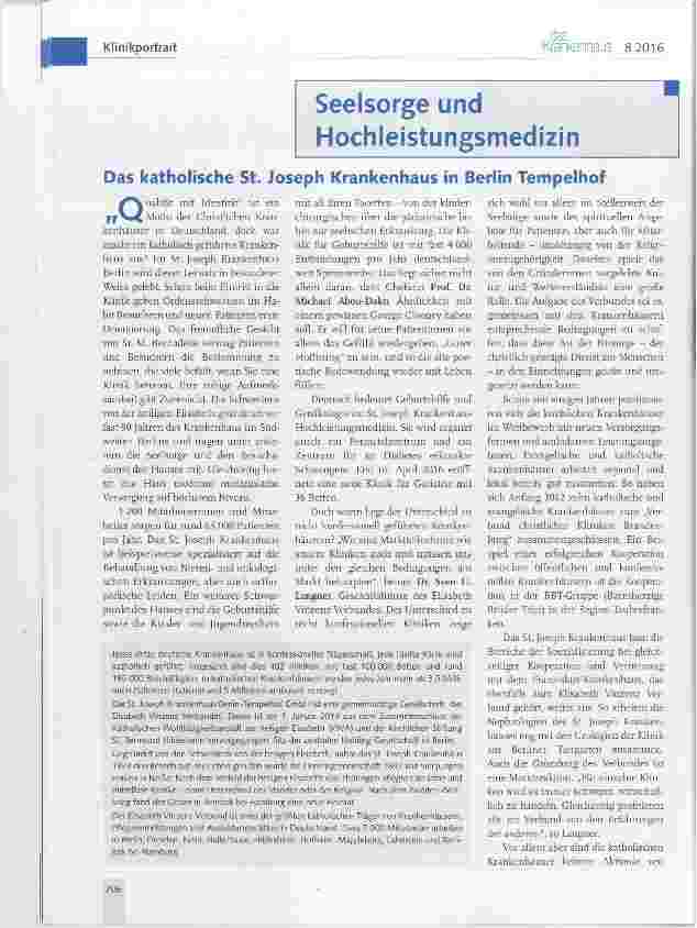 Vorschauseite 1: Seelsorge und Hochleistungsmedizin