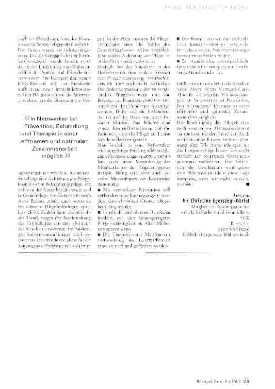 Vorschauseite 3: Herausforderung Pflegefinanzierung