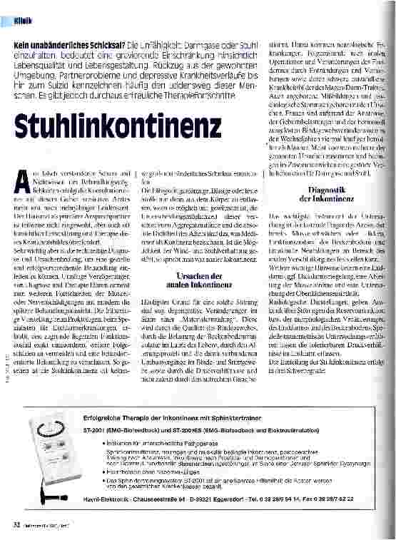Vorschauseite 1: Stuhlinkontinenz