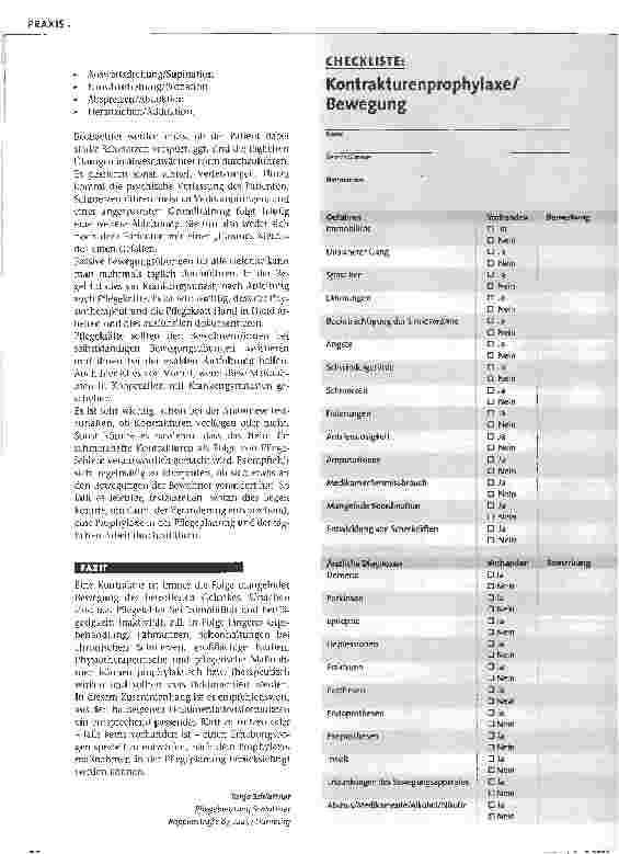 Vorschauseite 3: Das unterschätzte Problem:Kontrakturen