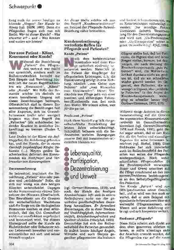 Vorschauseite 3: Kundenorientierung im Krankenhaus - neue Perspektive für die Pflegenden?