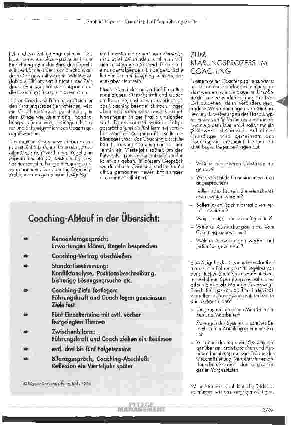 Vorschauseite 3: Coaching für Pflege-Führungskräfte - ein Baustein der Personalentwicklung