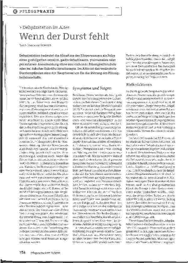 Vorschauseite 1: Wenn der Durst fehlt