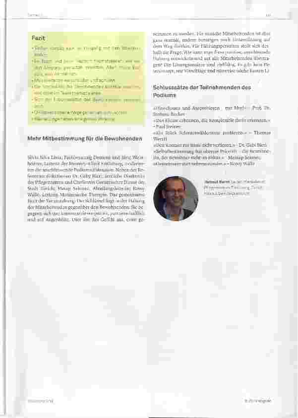 Vorschauseite 3: Demenz - mehr Selbstbestimmung und Normalität in der Langzeitpflege