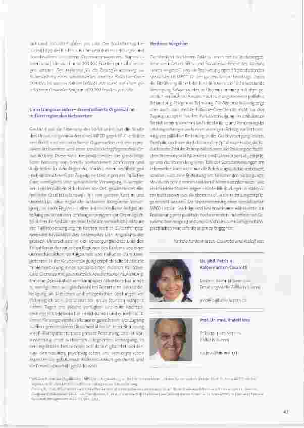 Vorschauseite 3: Mobile Palliative-CaTe-VersorguTig im Kanton Luzern: Bedarfsabklärung, Umsetzungsvarianten und Finanzierungsvorschläge