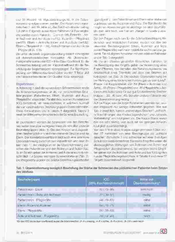 Vorschauseite 3: Prozedurale Schmerzen bei pädiatrischen Patientinnen und Patienten