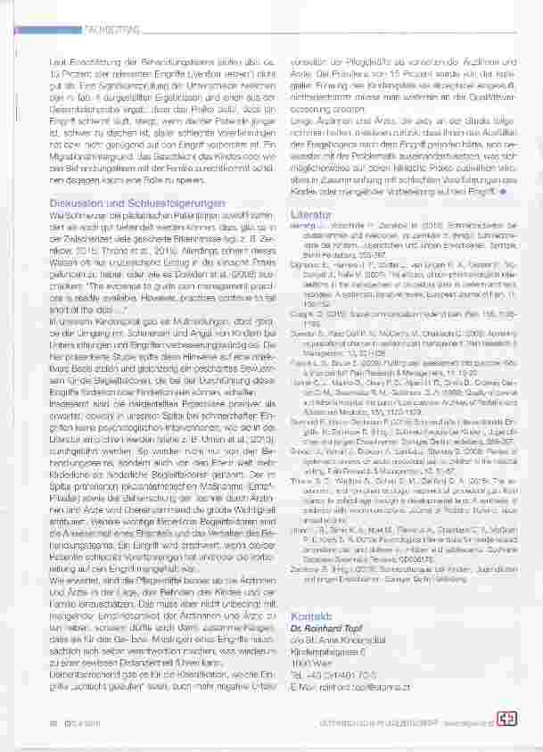 Vorschauseite 5: Prozedurale Schmerzen bei pädiatrischen Patientinnen und Patienten