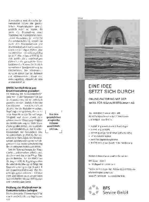 Vorschauseite 2: Eine zusammengesetzte LeistungFinanzierung enteraler Ernährung: Neue Richtlinie definiert Verordnungsvoraussetzungen für Sondennahrung