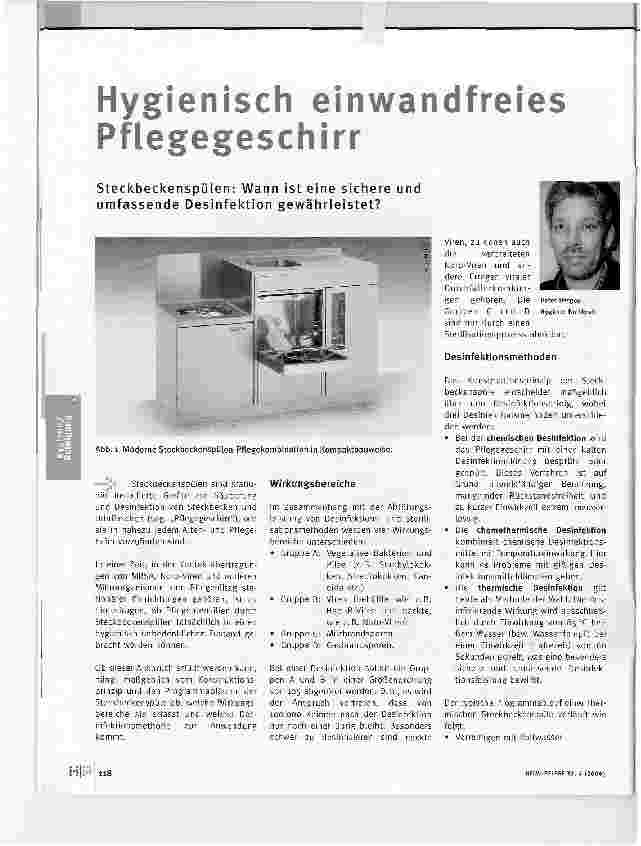 Vorschauseite 1: Hygienisch einwandfreies PflegegeschirrSteckbeckenspülen: Wann ist eine sichere und umfassende Desinfektion gewährleistet?