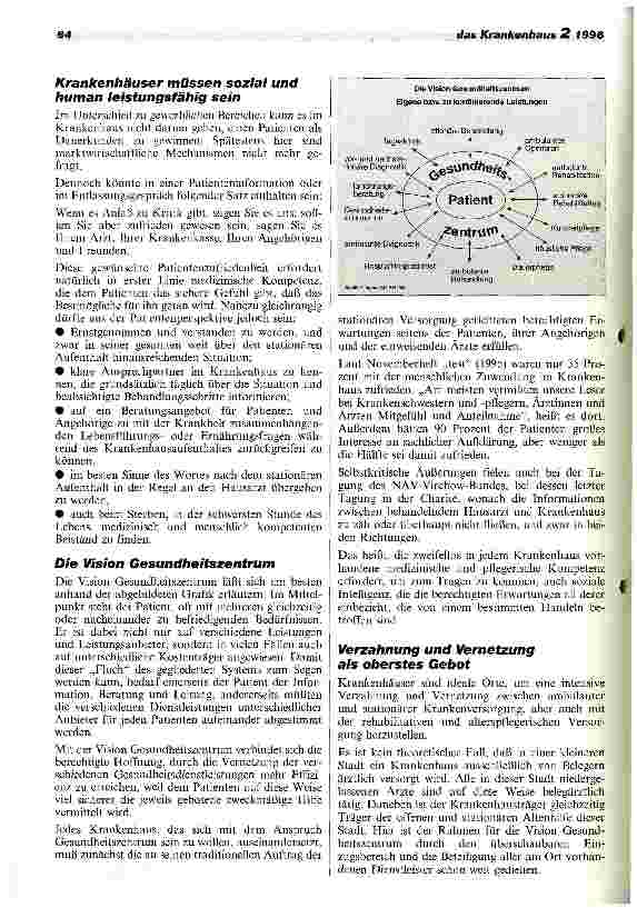 Vorschauseite 2: Koordination, Vernetzung und Verzahnung am Beispiel des Gesundheitszentrums Krankenhaus