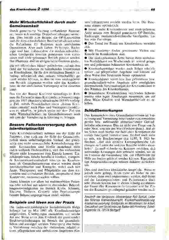 Vorschauseite 3: Koordination, Vernetzung und Verzahnung am Beispiel des Gesundheitszentrums Krankenhaus