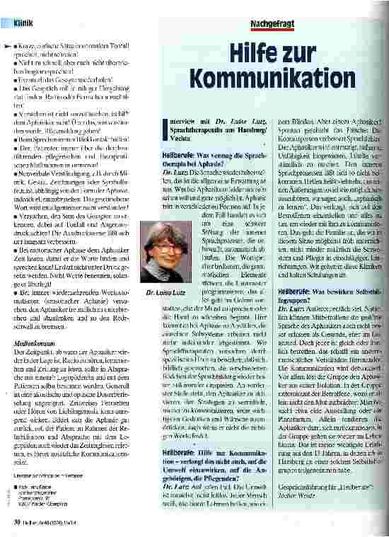 Vorschauseite 3: Patienten mit Aphasie Hinweise zur kommunikativen Betreuung