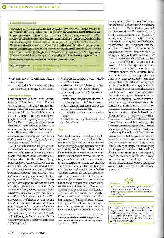 Vorschauseite 5: Prüfstein für die Pflegequalitä
