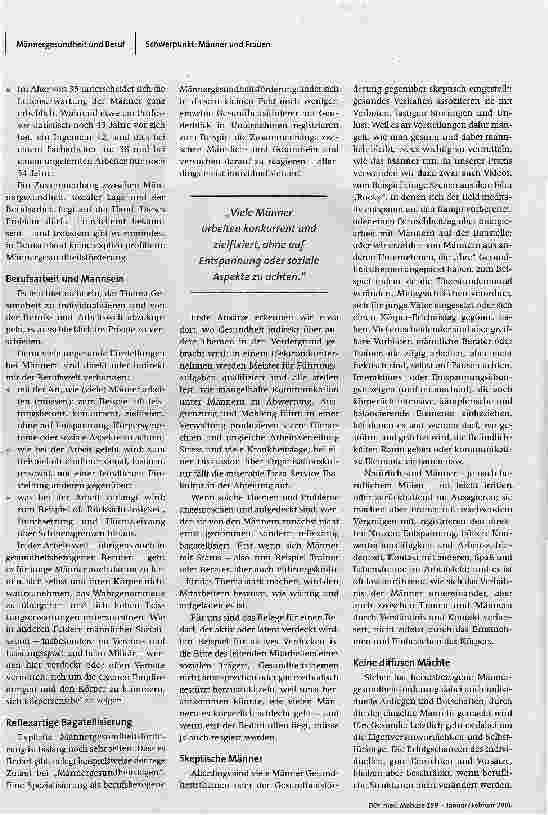 Vorschauseite 2: Fit fürs GesundeMännergesundheit und Beruf