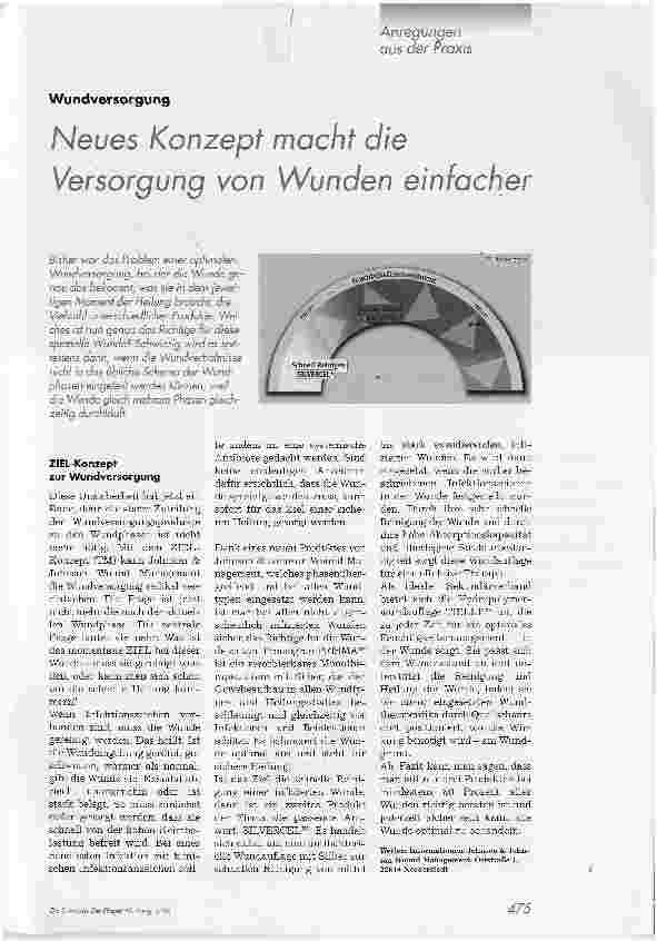 Vorschauseite 1: Neues Konzept macht die Versorgung von Wunden einfacher