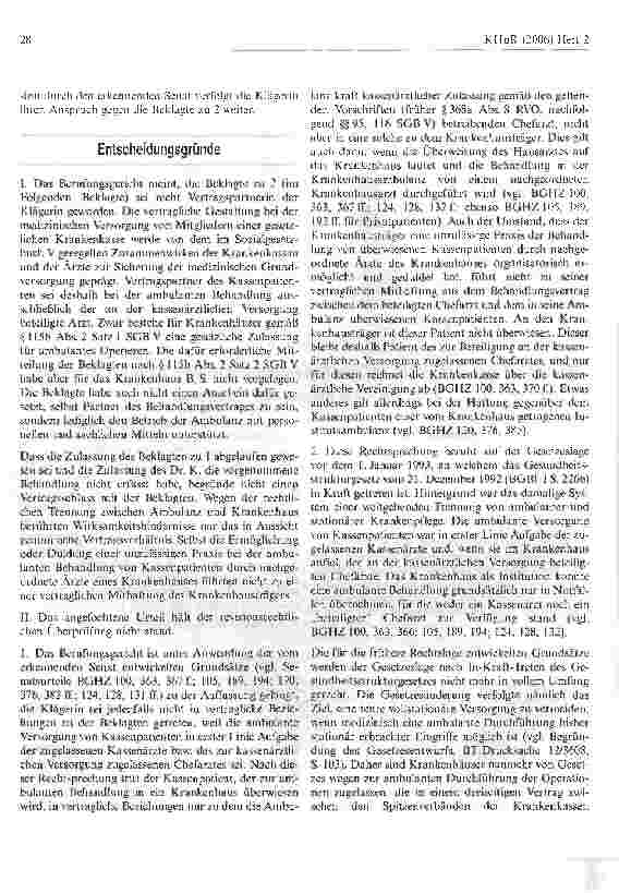 Vorschauseite 2: Zum Vertragsverhältnis zwischen Kassenpatient und Krankenhausarzt