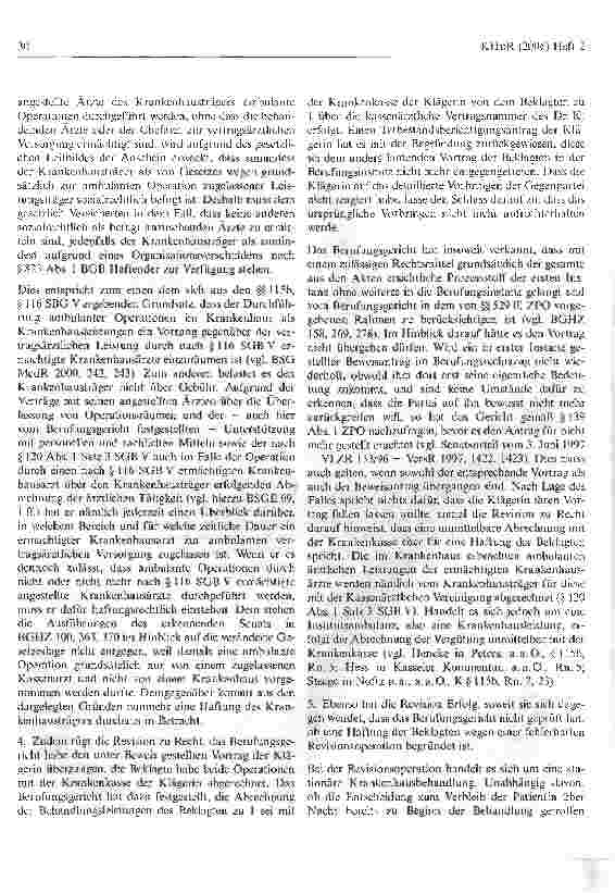 Vorschauseite 4: Zum Vertragsverhältnis zwischen Kassenpatient und Krankenhausarzt