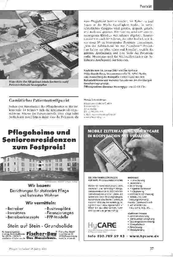Vorschauseite 3: Patienten als Foto-Stars für ein Jahr