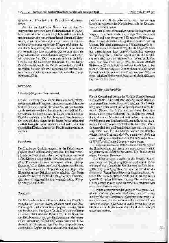 Vorschauseite 2: Der Einfluss des Fachkräfteanteils auf die Dekubitusinzidenz in Pflegeheimen