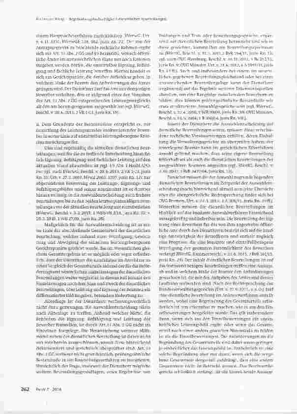 Vorschauseite 3: Begründungsbedürftigkeit dienstlicher Beurteilungen